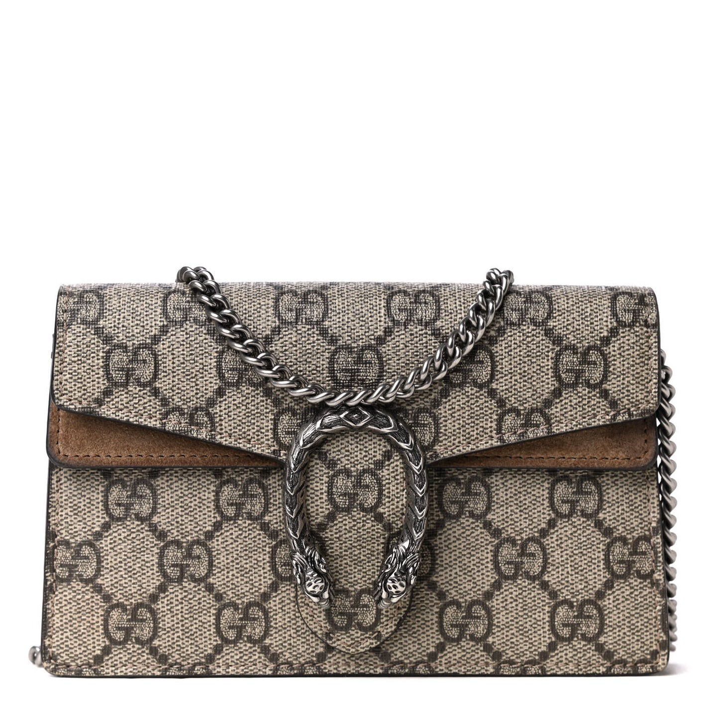 GG Supreme Monogram Super Mini Dionysus Shoulder Bag Taupe