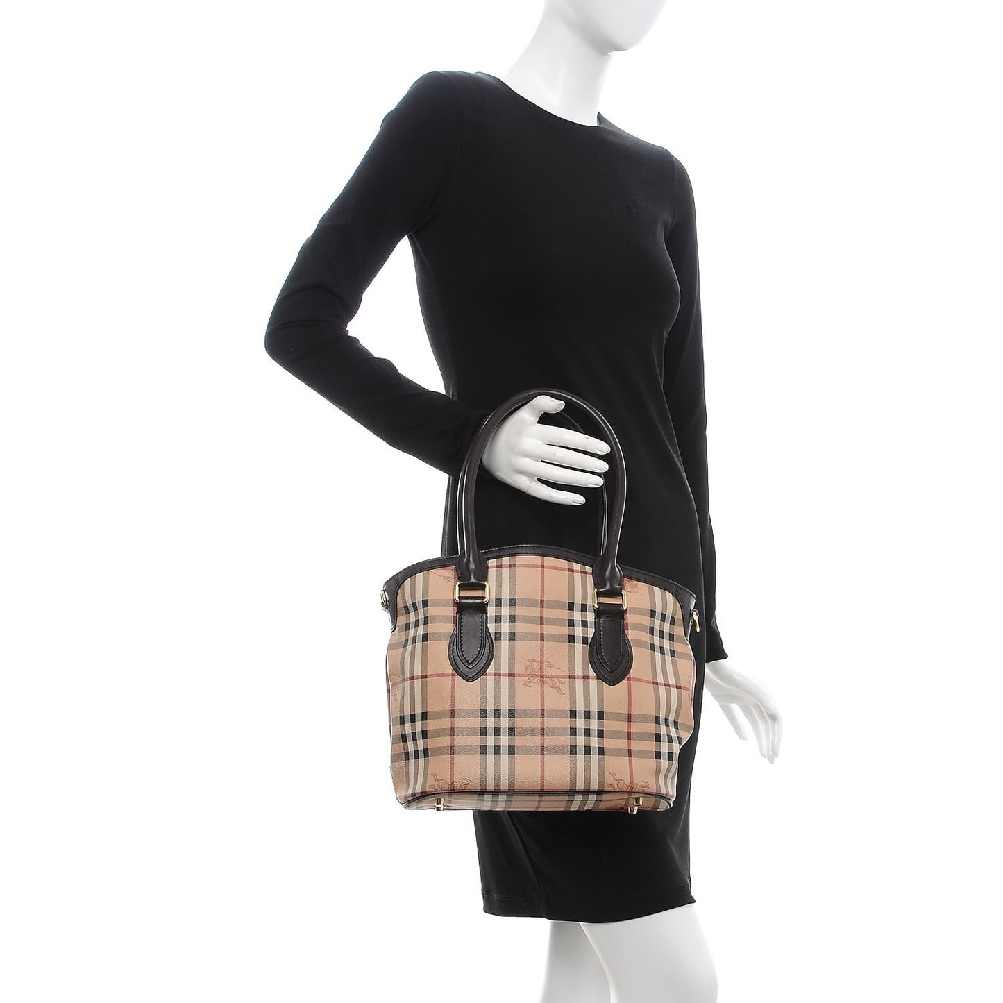 Haymarket Check Medium Tote Chocolate