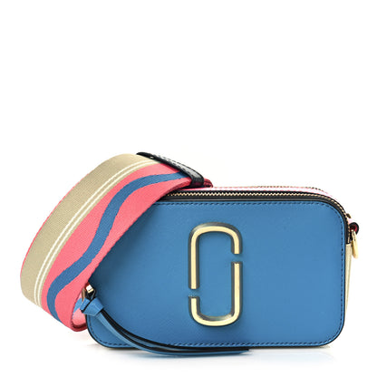 Marc Jacobs Saffiano Small Snapshot Camera Bag Blue Multicolor 1 of 10