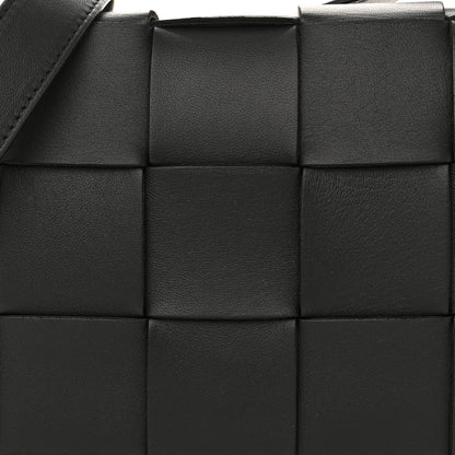 Bottega Veneta Lambskin Maxi Intrecciato Cassette Crossbody Bag Black 8 of 10