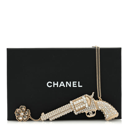 Chanel Crystal CC Dallas Gun Flower Drop Necklace 5 of 5