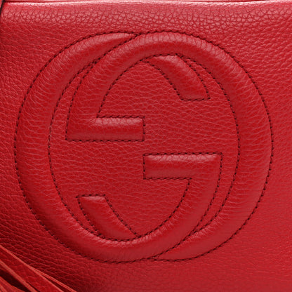 Gucci Pebbled Calfskin Small Soho Disco Bag Tabasco Red 9 of 14