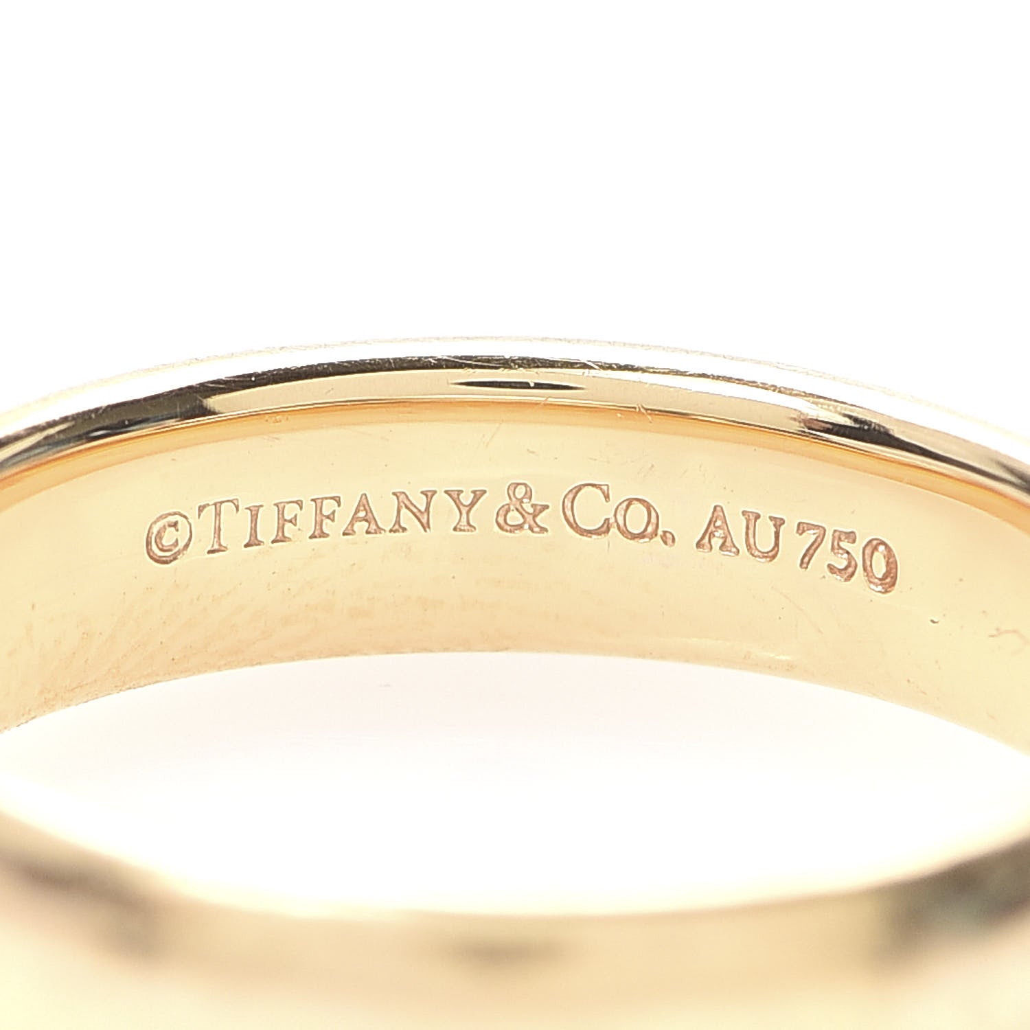 Tiffany 18K Yellow Gold 4.5mm Classic Wedding Band Ring 50 5.5 5 of 5