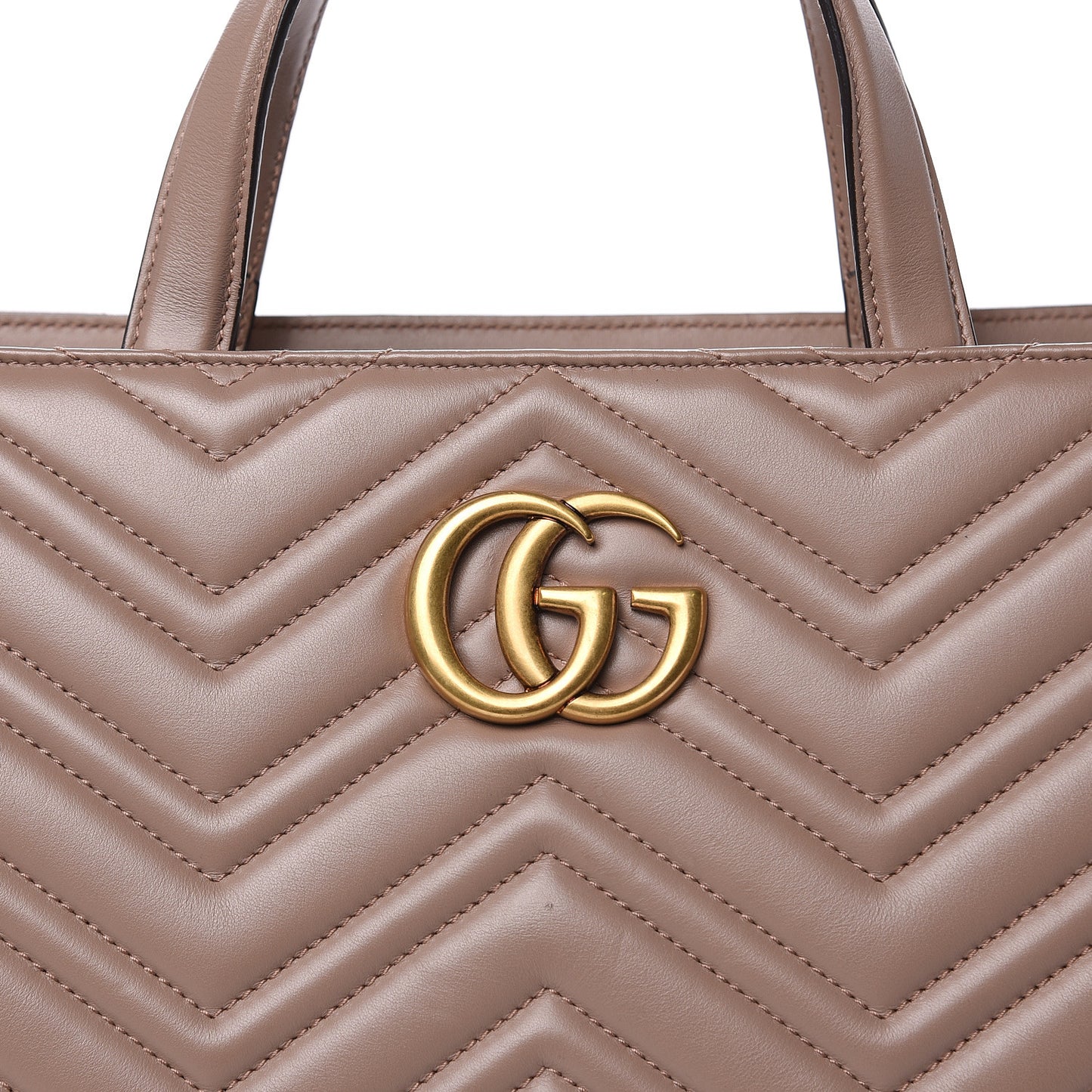 Calfskin Matelasse Medium GG Marmont Tote Porcelain Rose