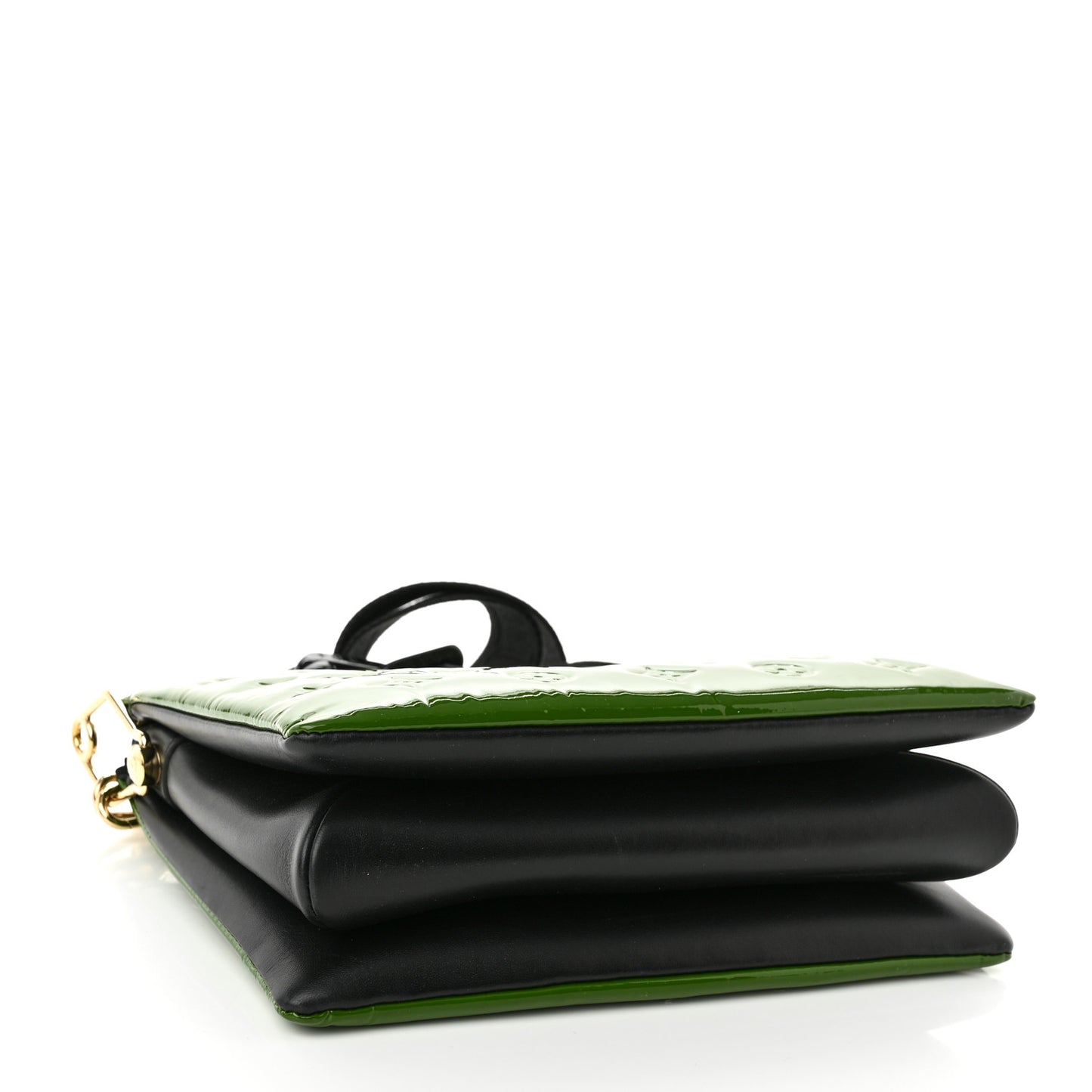 Patent Embossed Monogram Coussin PM Green Black