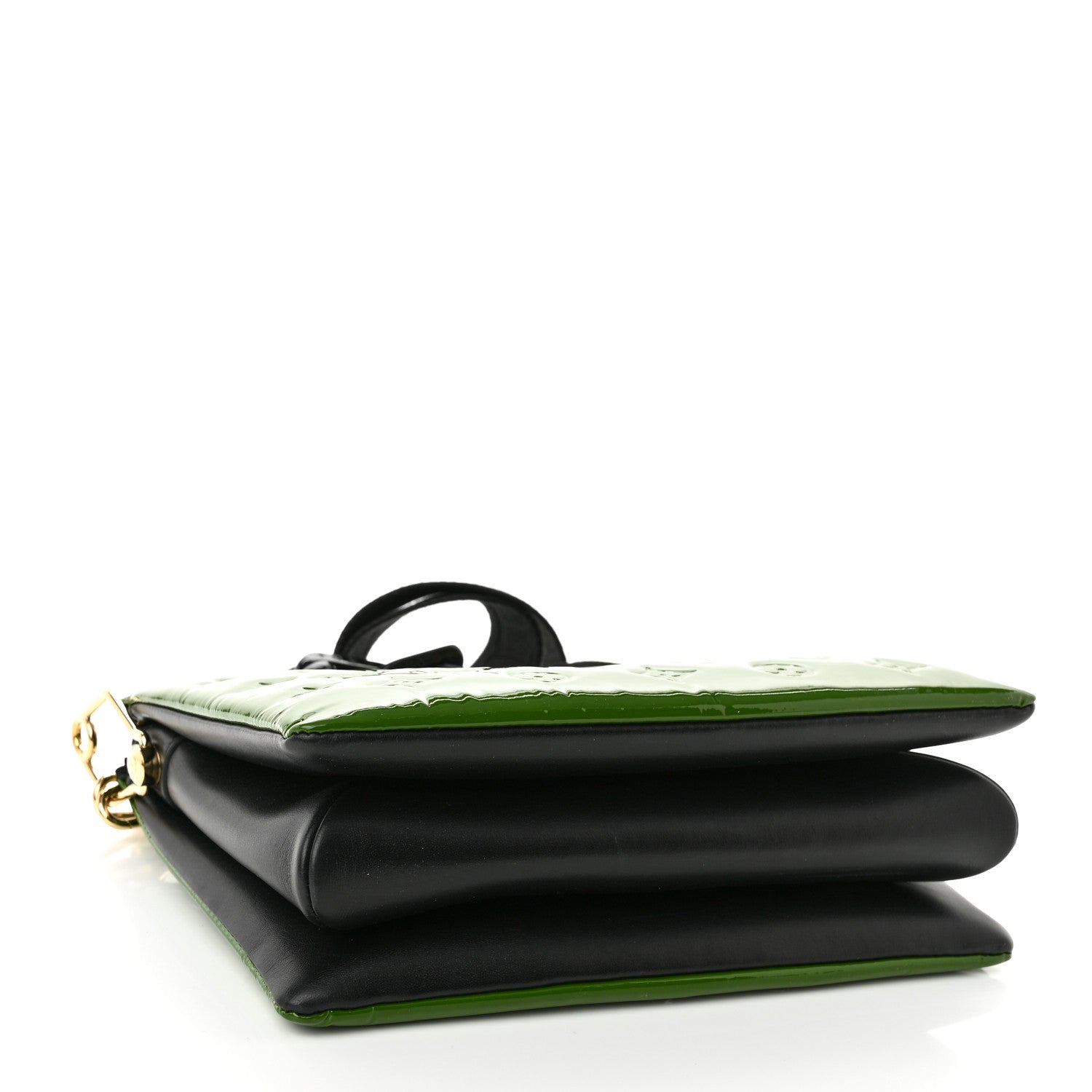 Louis Vuitton Patent Embossed Monogram Coussin PM Green Black 4 of 9