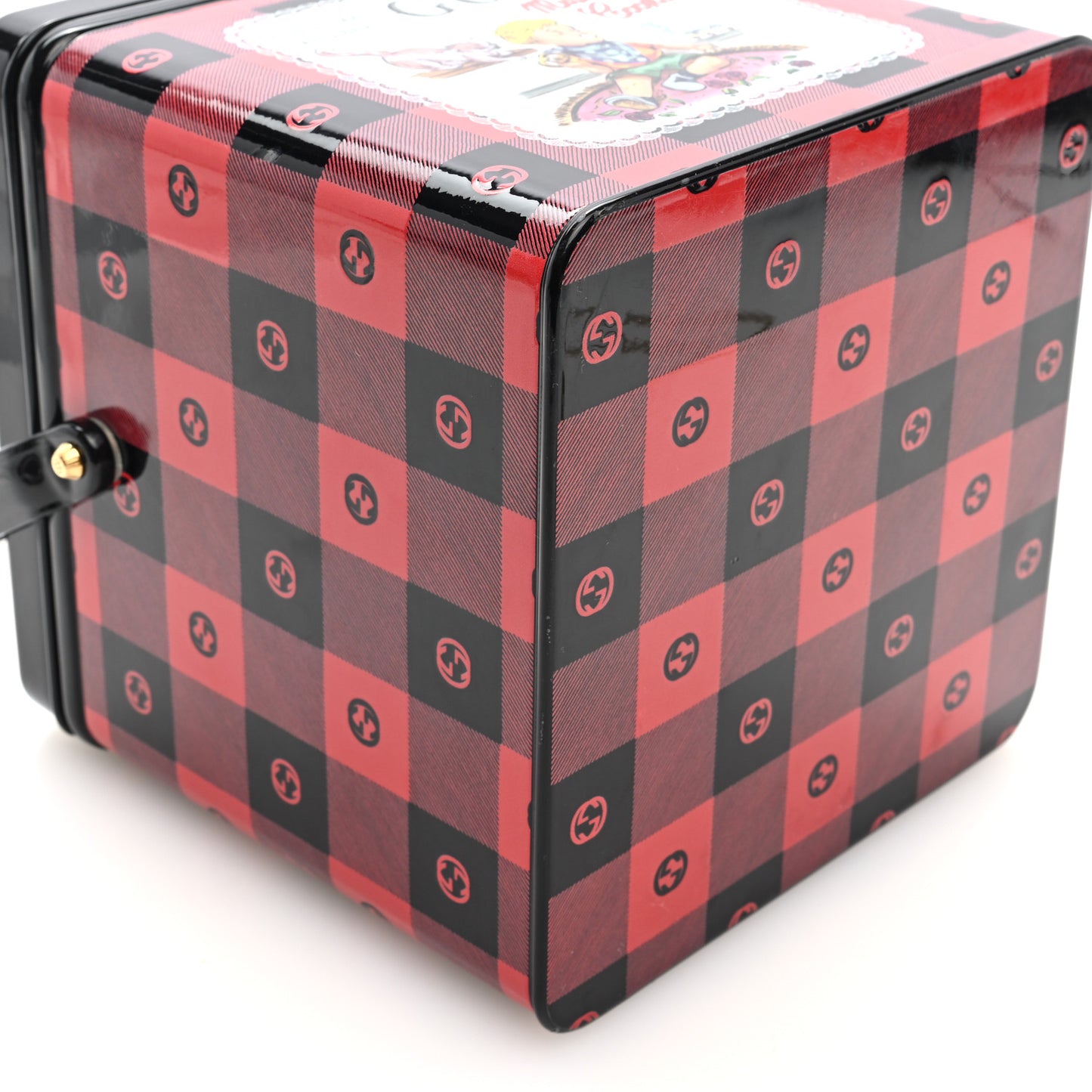 Metal Enamel Mad Cookies Top Handle Bag Multicolor