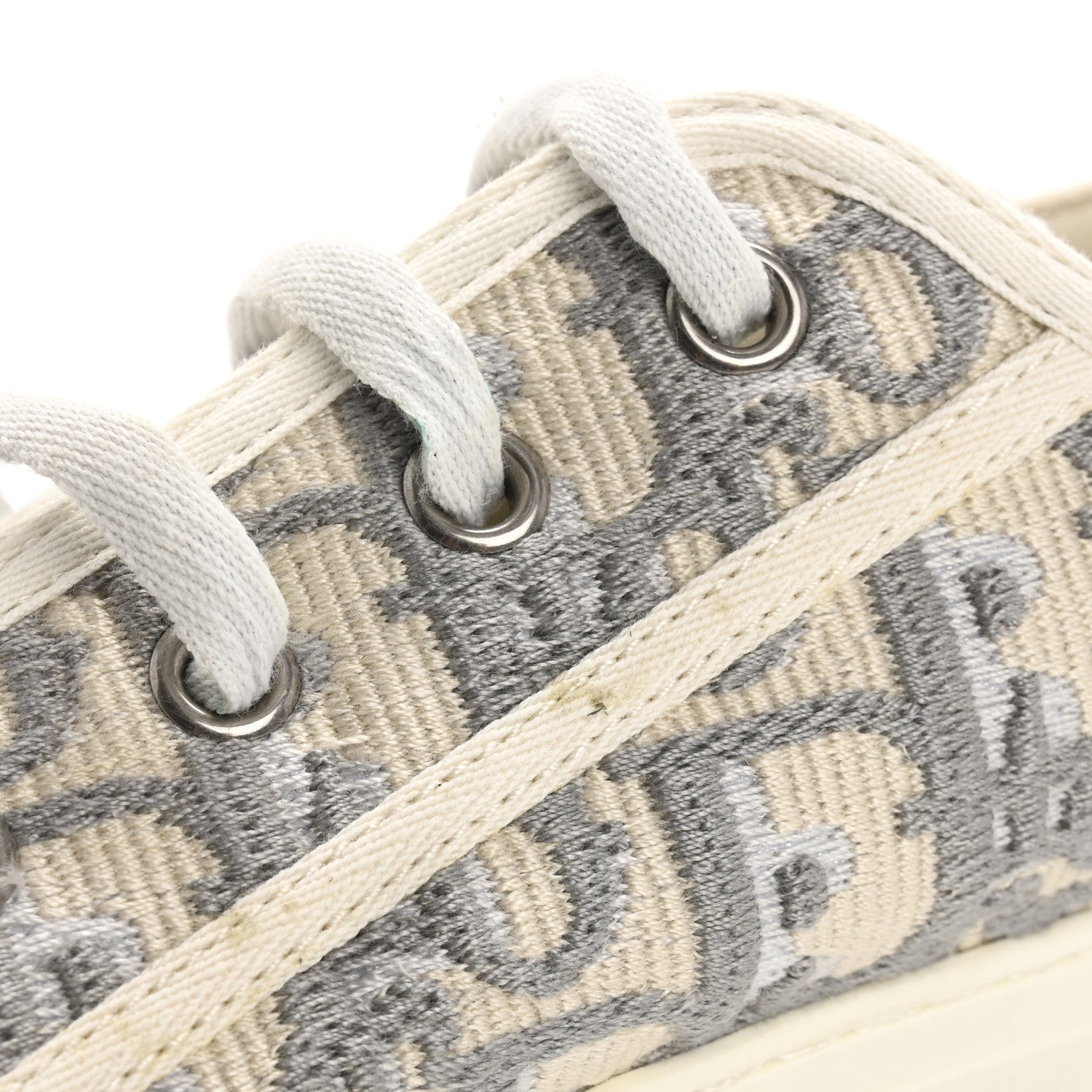 Christian Dior Canvas Oblique Walk'N'Dior Low Top Sneakers 39 Grey Stone 10 of 11
