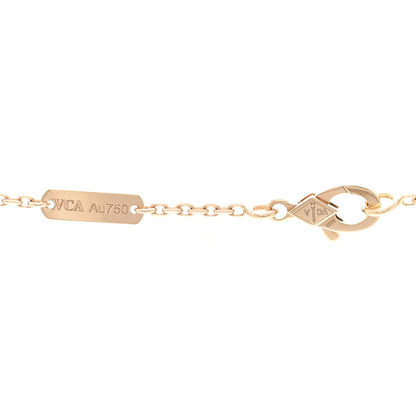 Van Cleef & Arpels 18K Rose Gold Gray Mother of Pearl Vintage Alhambra Pendant Necklace 4 of 6