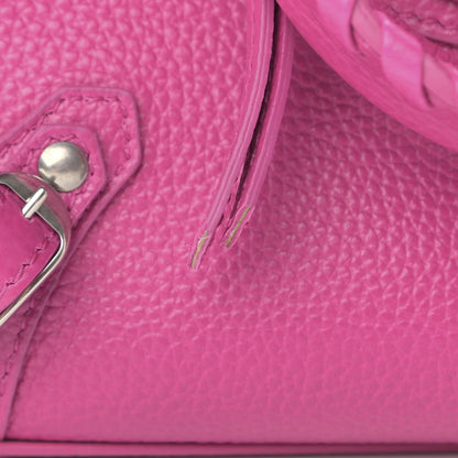 Balenciaga Grained Calfskin Neo Classic Silver Hardware Mini City Fuchsia 13 of 13
