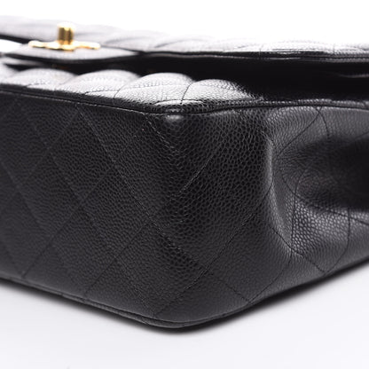 Chanel Caviar Quilted Jumbo Double Flap Black 10 of 12