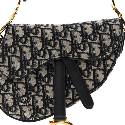 Christian Dior Oblique Mini Saddle Bag Blue 7 of 9