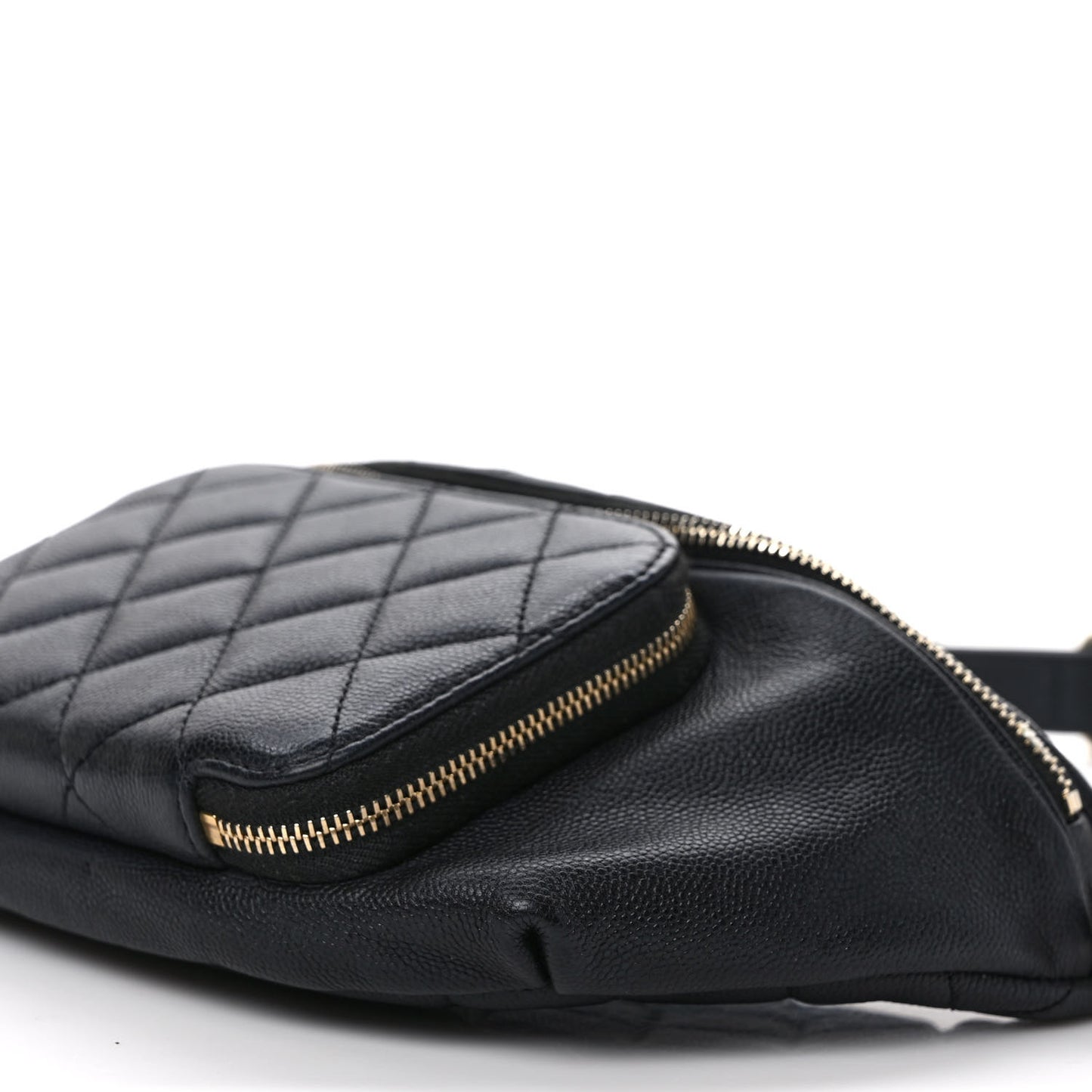 Caviar Quilted Business Affinity Waist Belt Bag Black