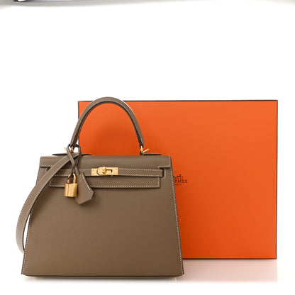 Hermes Epsom Kelly Sellier 25 Etoupe 11 of 13