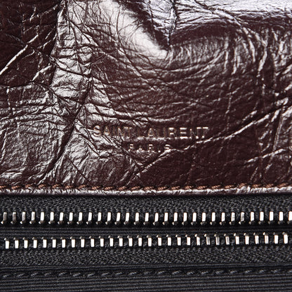 Saint Laurent Crinkled Calfskin Matelasse Monogram Medium Niki Chain Satchel Tulip 9 of 10