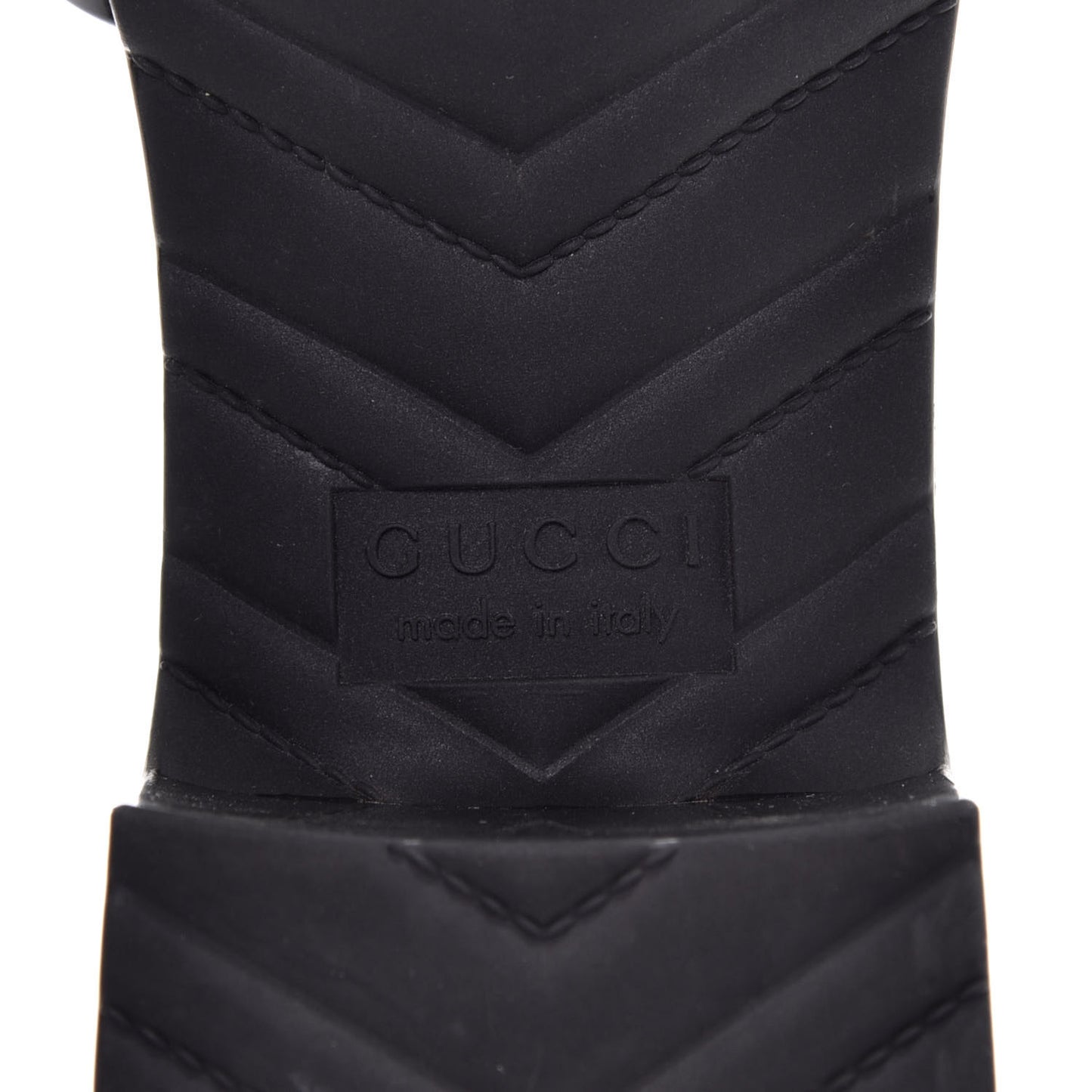 Rubber Gucci Logo Womens Platform 20/60mm Slide Sandals 37 Black