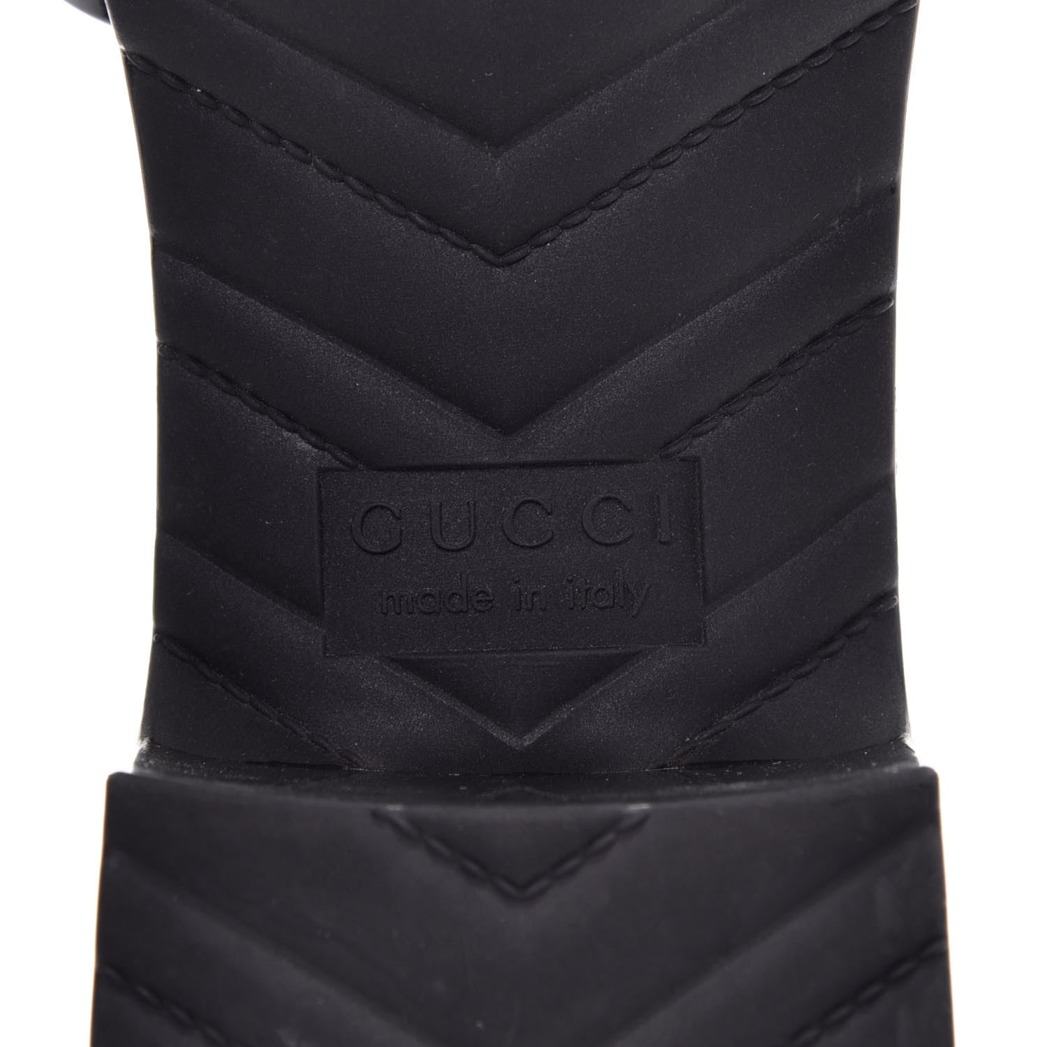 Gucci Rubber Gucci Logo Womens Platform 20/60mm Slide Sandals 37 Black 7 of 8
