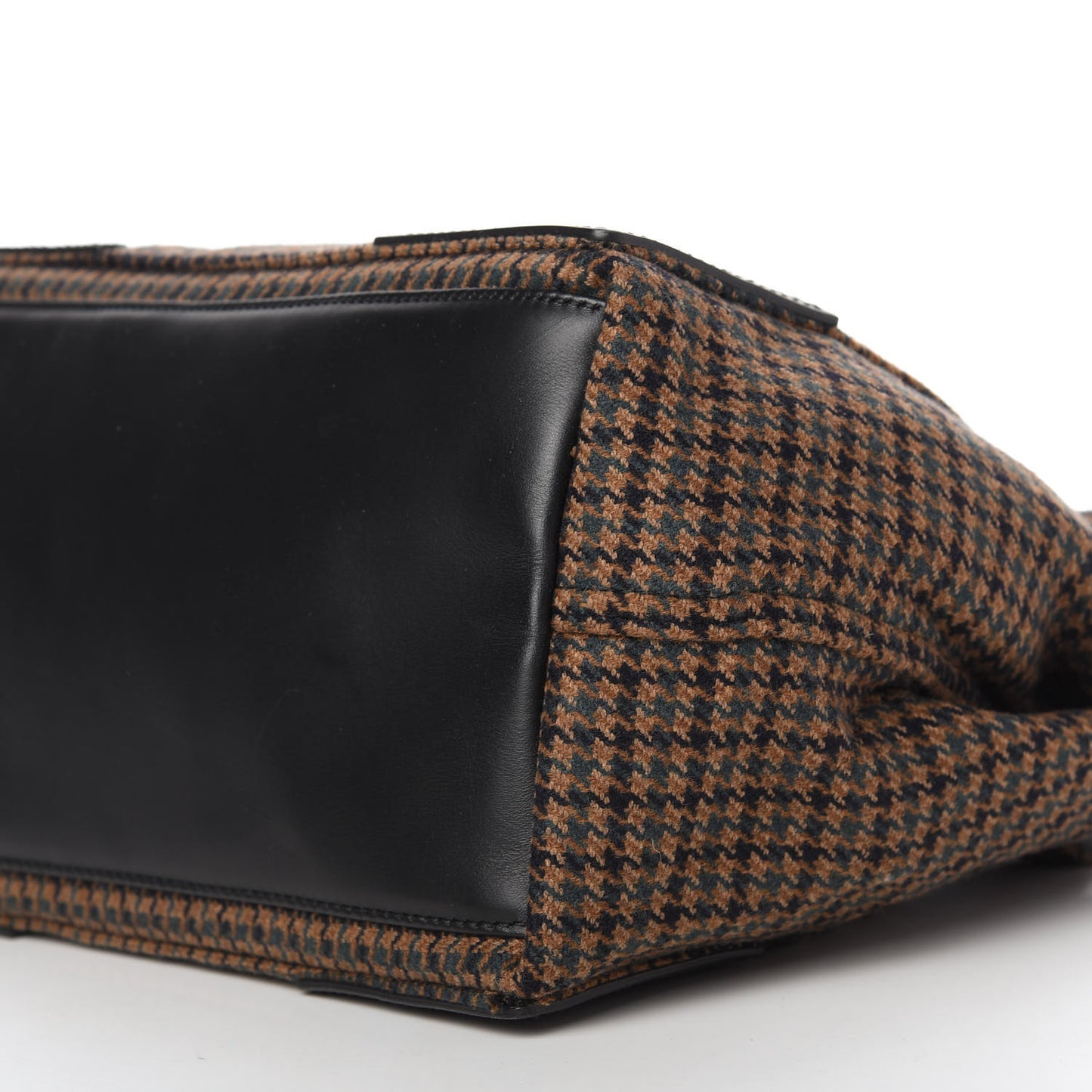 Wool Houndstooth S Navy Cabas