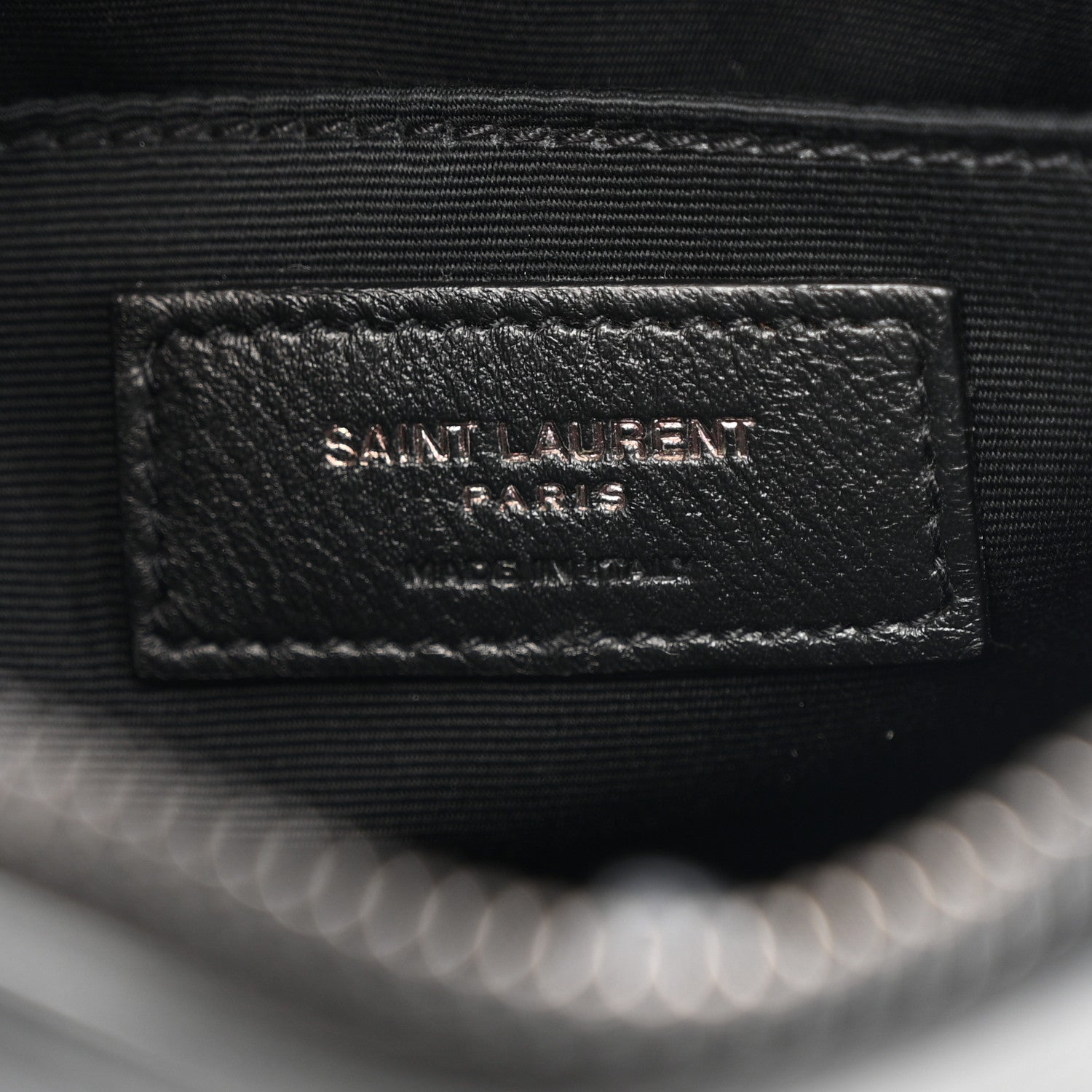 Saint Laurent Calfskin Matelasse Monogram Monochrome Lou Camera Bag Black 6 of 11