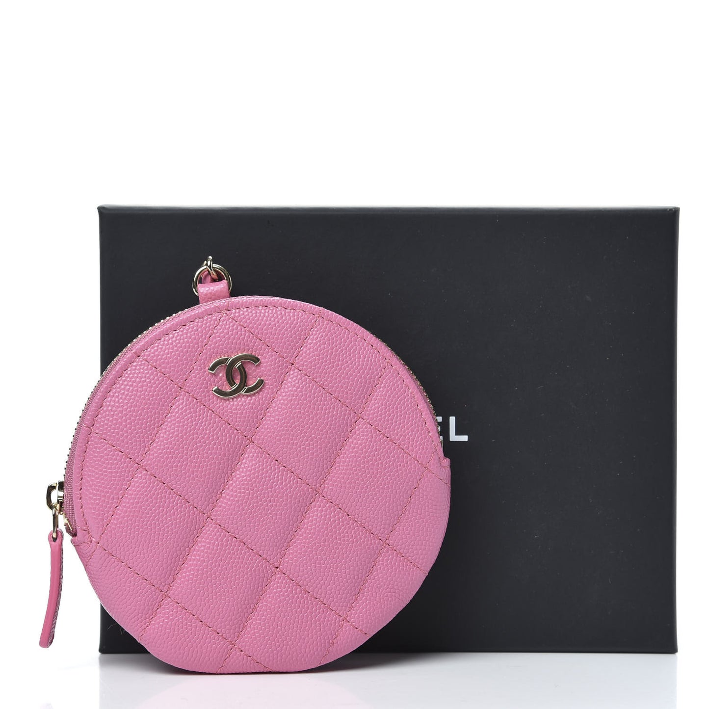 Caviar Quilted Coin Purse Pink