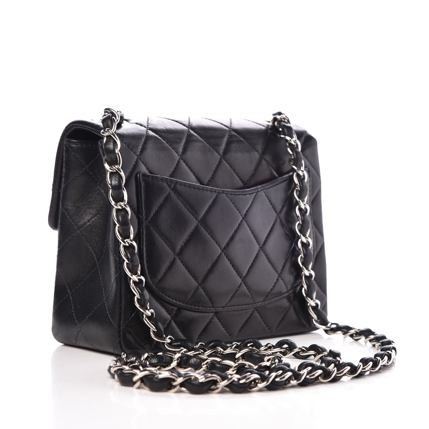 Chanel Lambskin Quilted Mini Square Flap Black 3 of 7