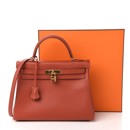 Hermes Evercolor Kelly Retourne 32 Brique 11 of 11