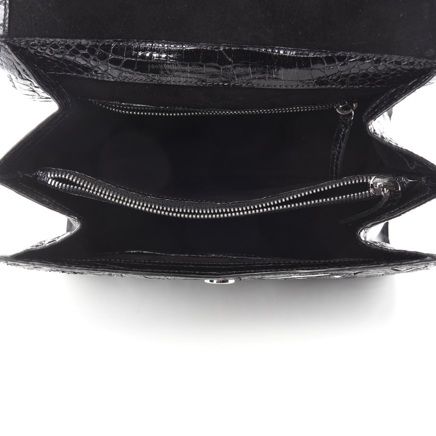 Nancy Gonzalez Crocodile Medium Floral Lexi Top Handle Bag Black Multicolor 5 of 10