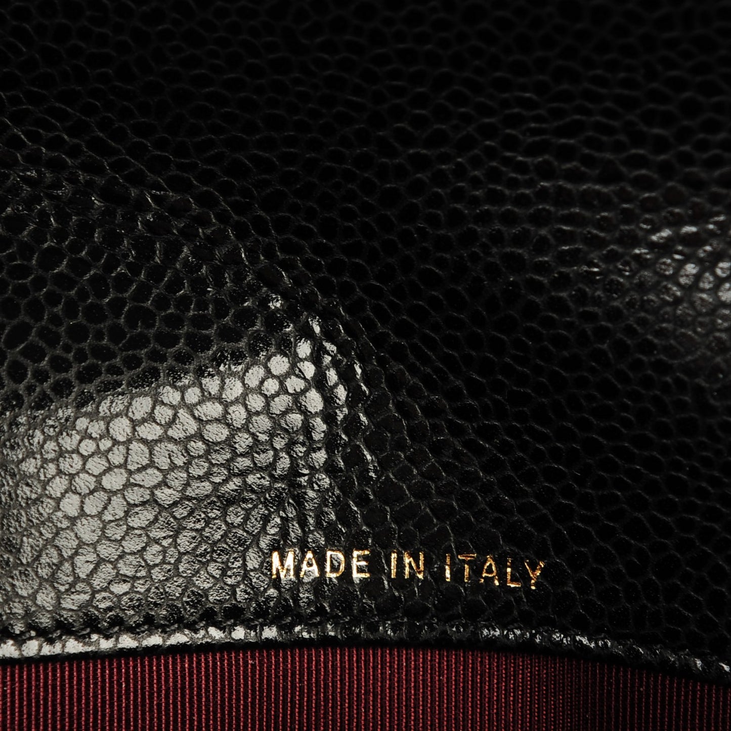 Caviar Quilted Wallet On Removable Chain Black