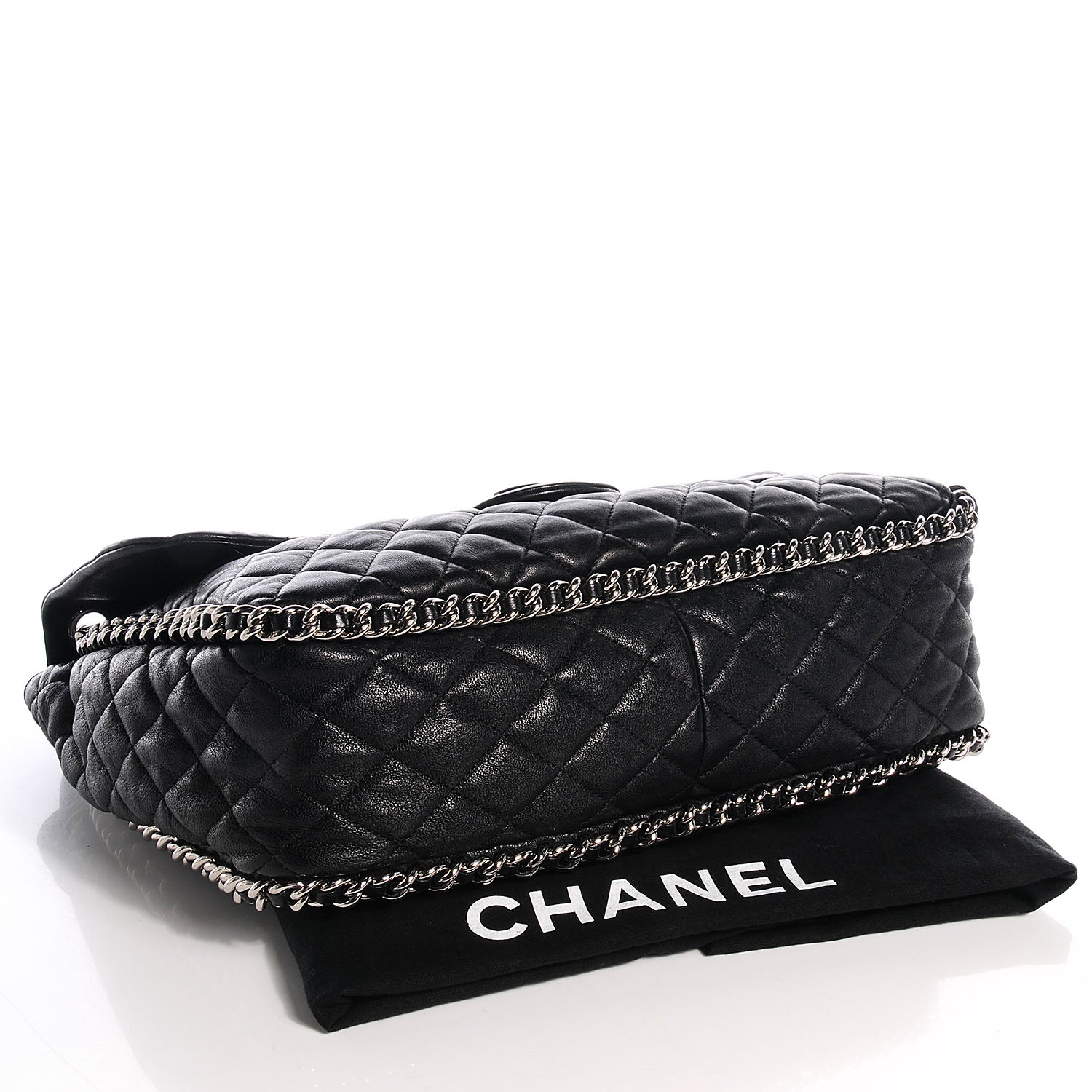Chanel Lambskin Chain Around Maxi Flap Bag Black 4 of 8