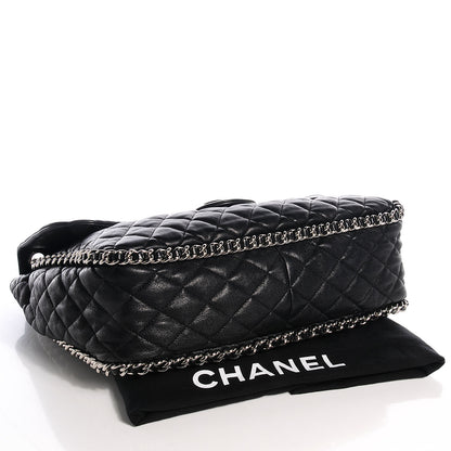 Chanel Lambskin Chain Around Maxi Flap Bag Black 4 of 8