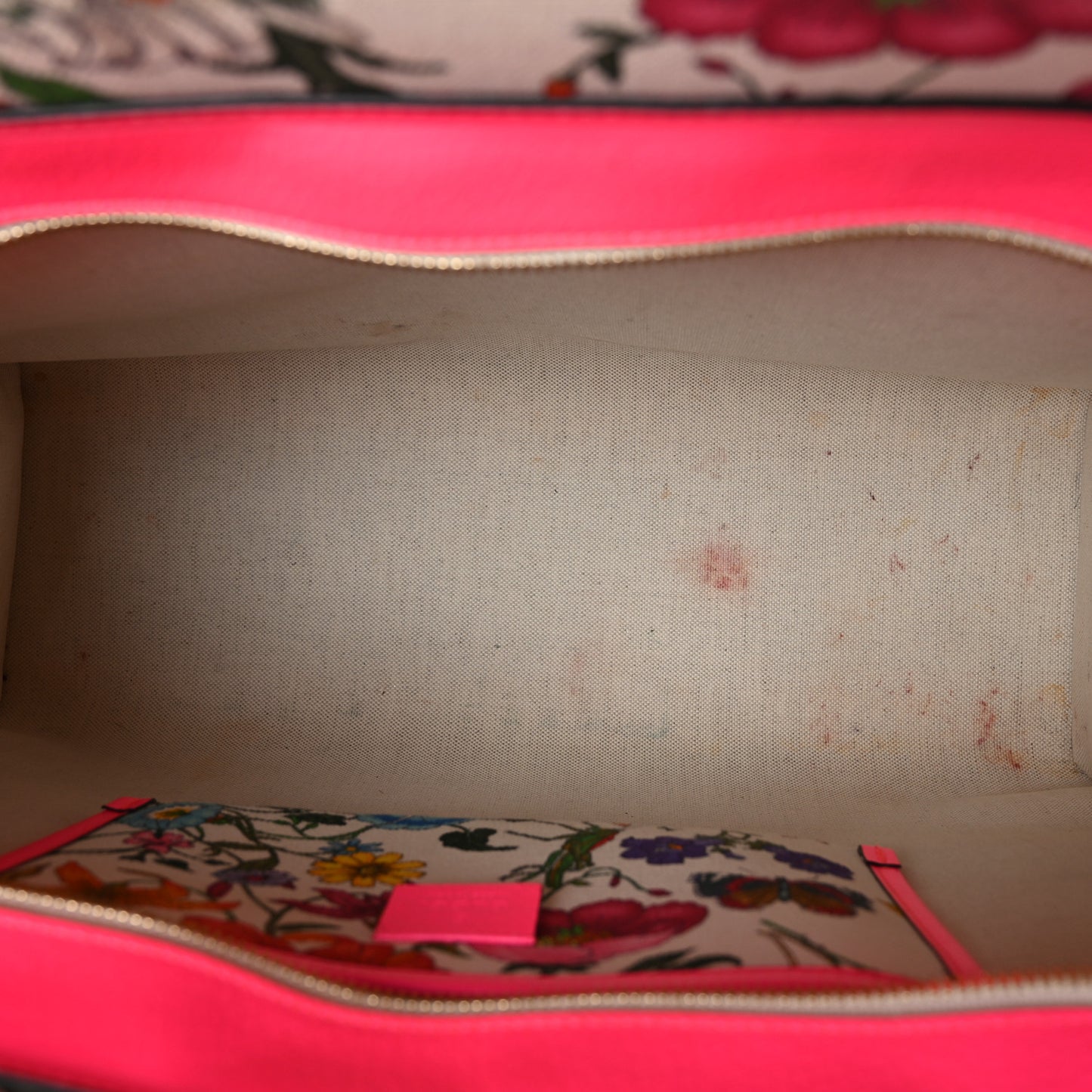 Canvas Large Flora Tote Pink Multicolor Fuchsia
