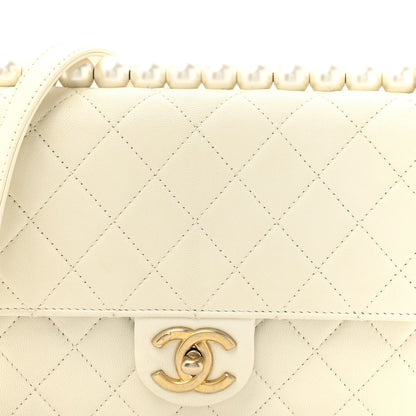 Chanel Lambskin Quilted Small Chic Pearls Flap White 8 of 12