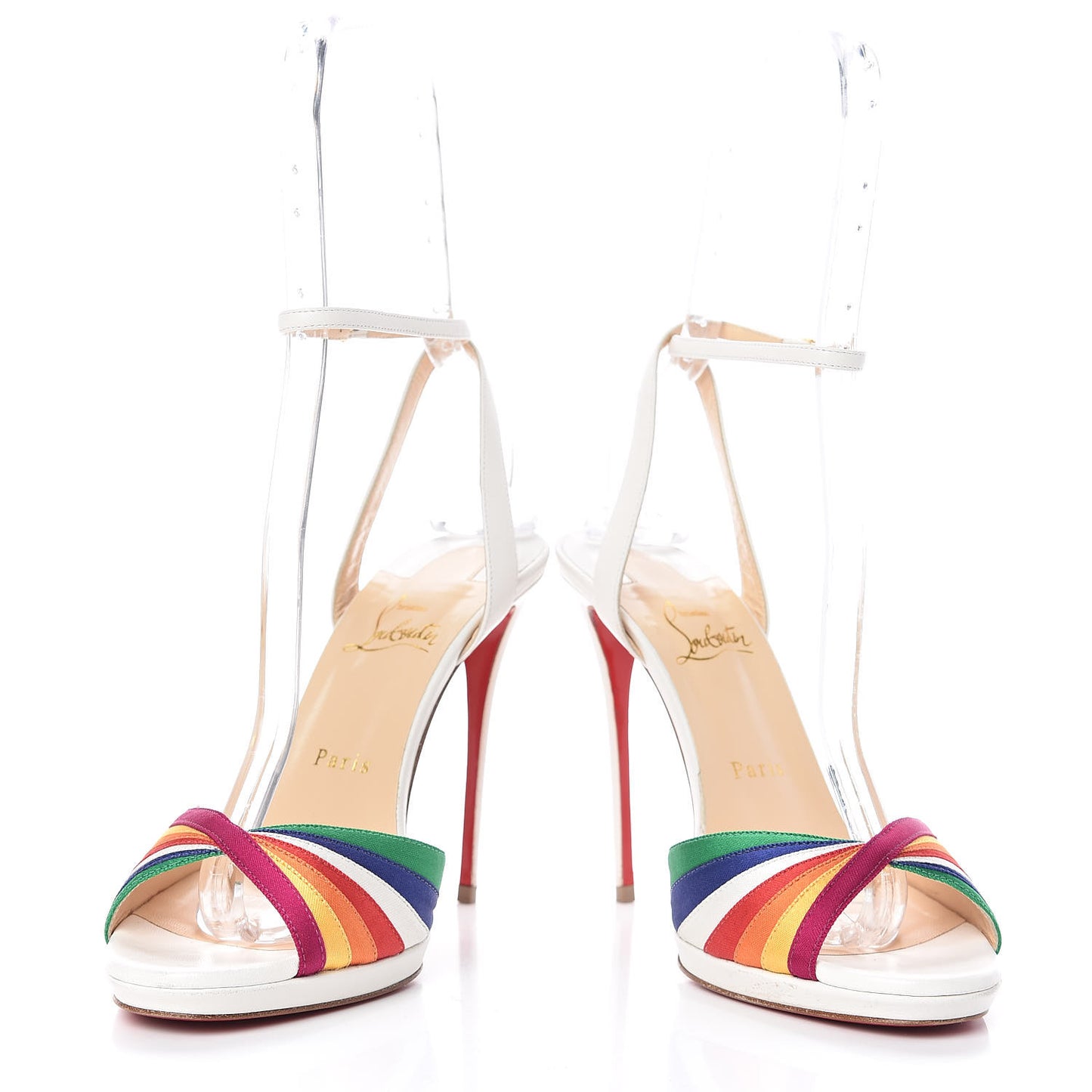 Shiny Nappa Naseeba 120 Sandals 39.5 Multicolor Latte