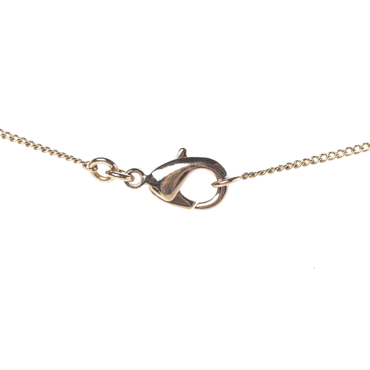 Saint Laurent Brass Monogram Tassel Necklace Gold 5 of 6