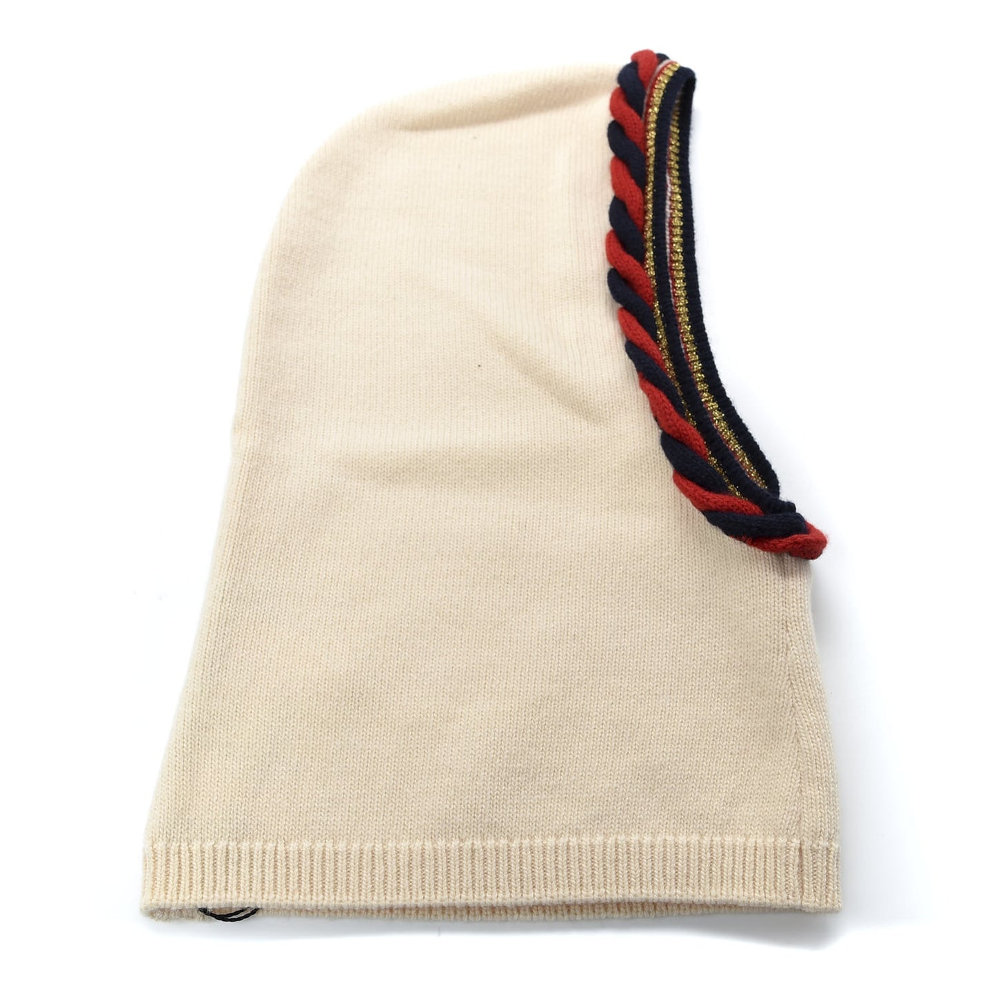 Wool Web Balaclava Beanie Hat M Ivory