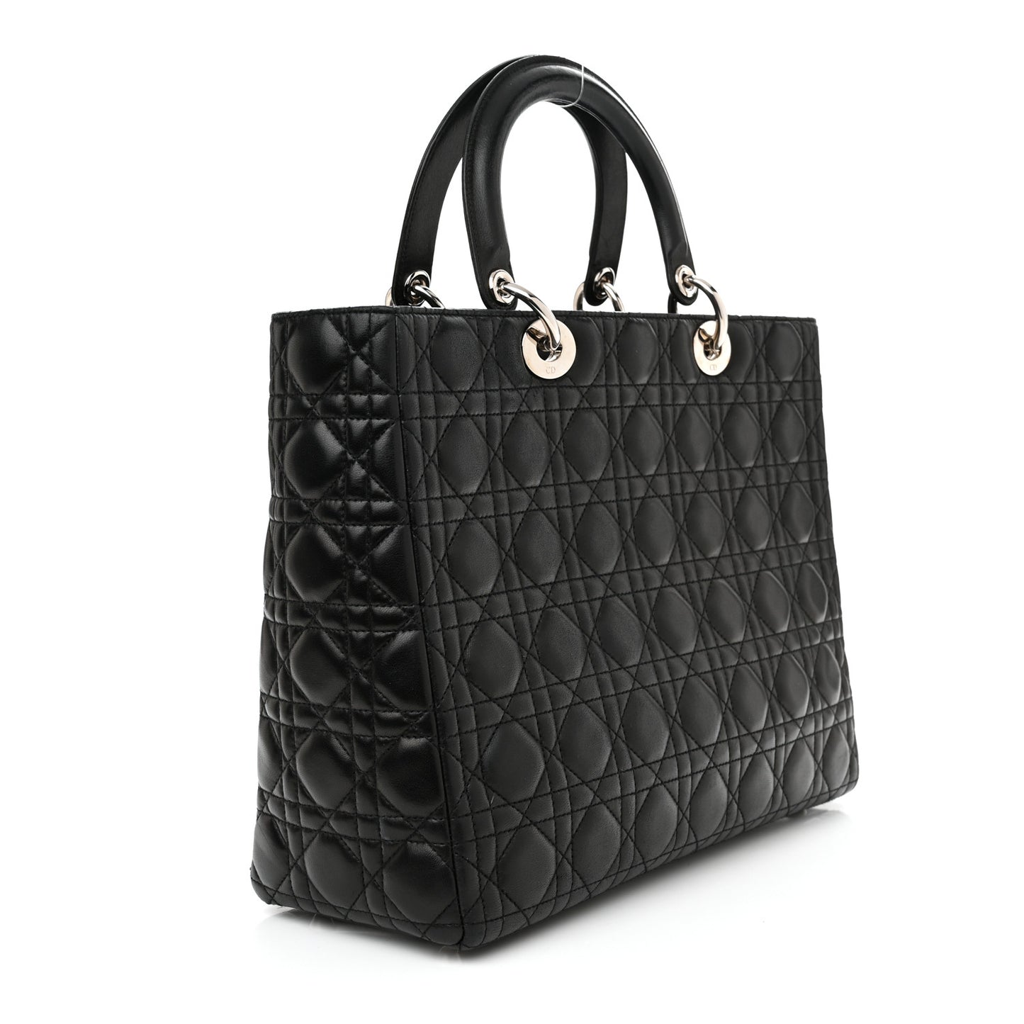 Lambskin Cannage Large Lady Dior Black