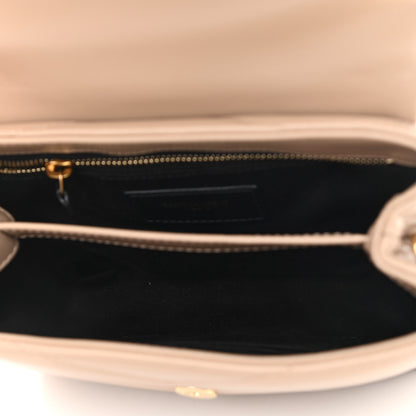 Saint Laurent Calfskin Y Quilted Monogram Toy Loulou Crossbody Bag Dark Beige 4 of 10