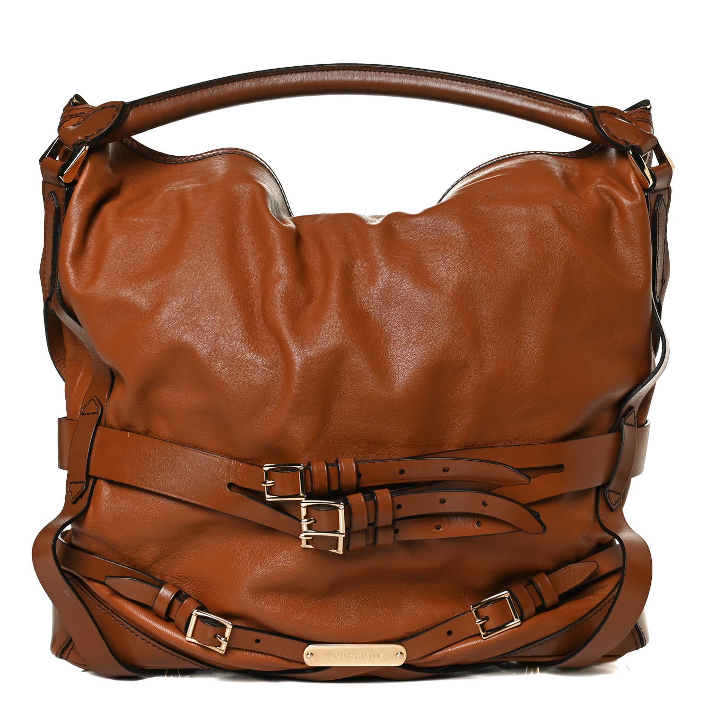 Soft Lambskin Bridle Calfskin Medium Gosford Hobo Tan