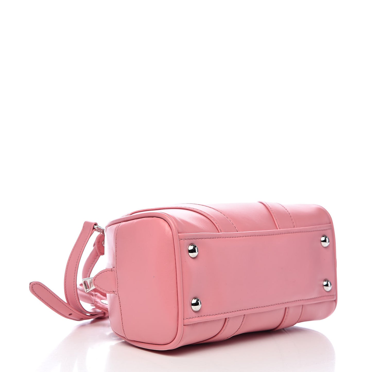 Soft Calfskin Monochrome Bowling Bag Petalo