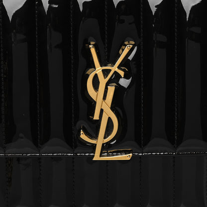 Saint Laurent Patent Calfskin Matelasse Monogram Medium Vicky Chain Bag Black 7 of 9