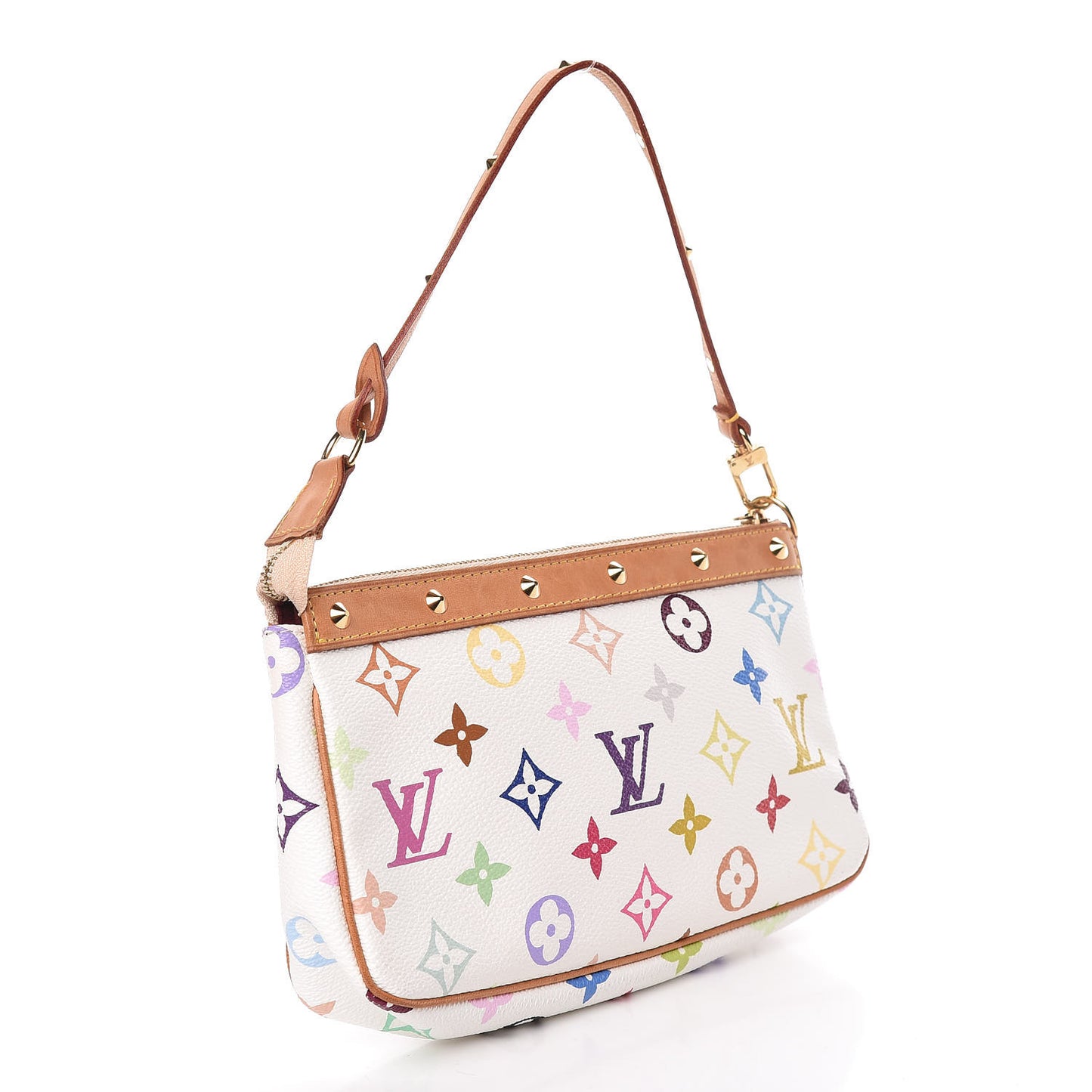 Monogram Multicolor Pochette Accessories White