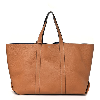 Moynat Taurillon Gex Calfskin Duo Reversible Tote GM Bleu Acier Canelle 4 of 16