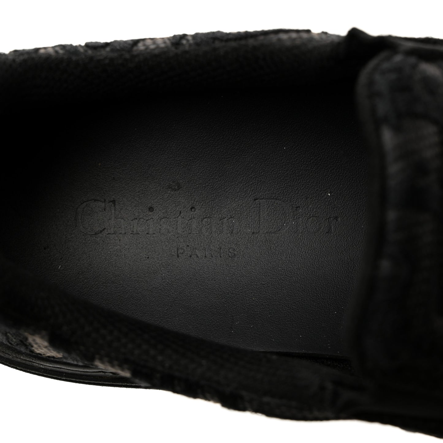 Shiny Technical Fabric Oblique Embroidered Womens Solar Slip On Sneakers 38.5 Black