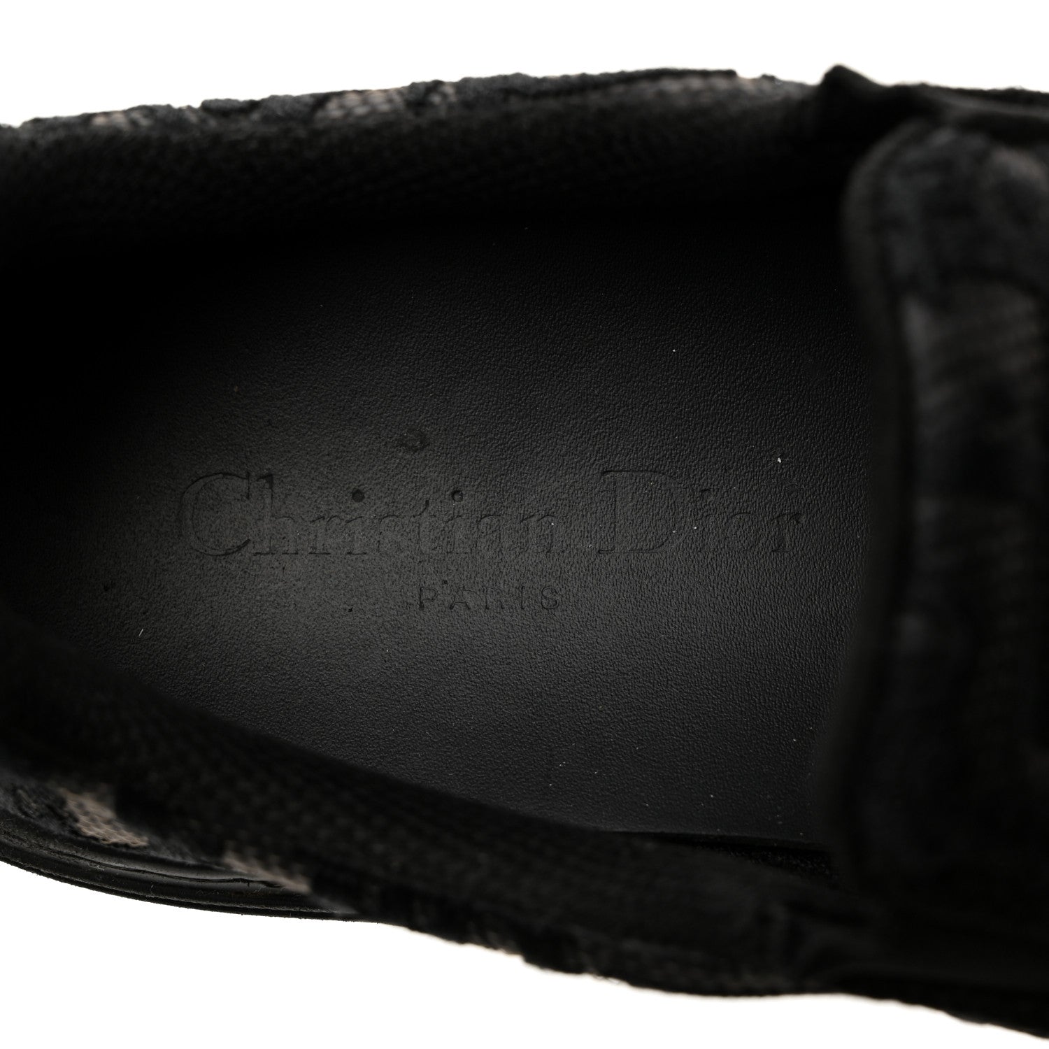 Christian Dior Shiny Technical Fabric Oblique Embroidered Womens Solar Slip On Sneakers 38.5 Black 6 of 9