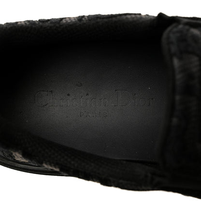 Christian Dior Shiny Technical Fabric Oblique Embroidered Womens Solar Slip On Sneakers 38.5 Black 6 of 9