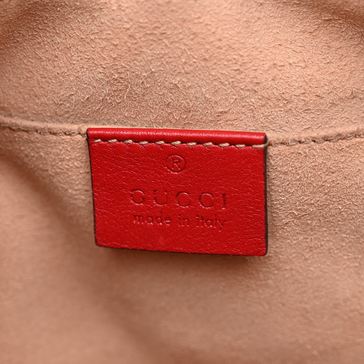 Gucci Calfskin Matelasse Small GG Marmont Chain Shoulder Bag Hibiscus Red 6 of 10