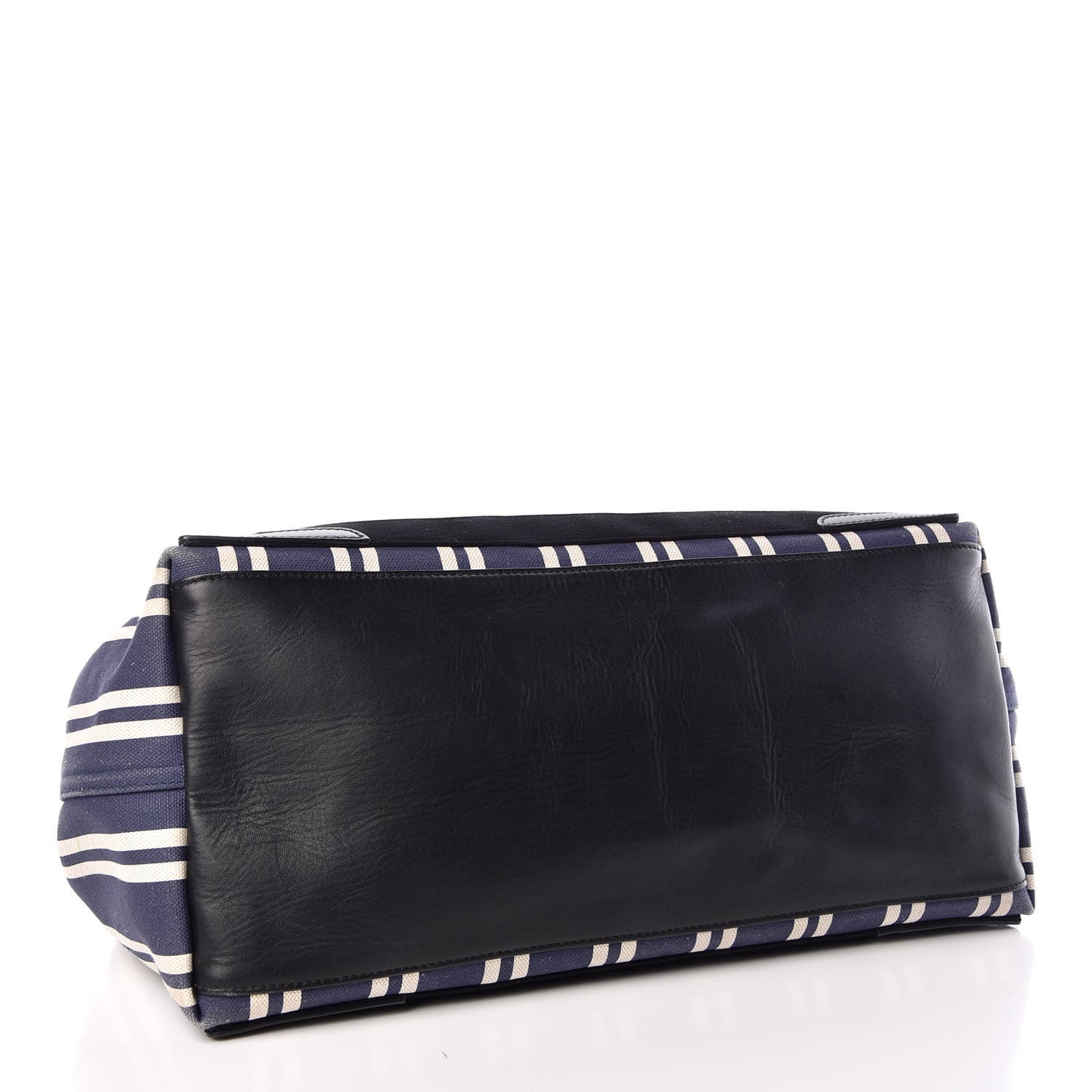 Canvas Navy Striped Cabas M Navy