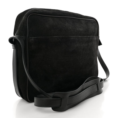 Saint Laurent Suede Flat Messenger Bag Black 3 of 11