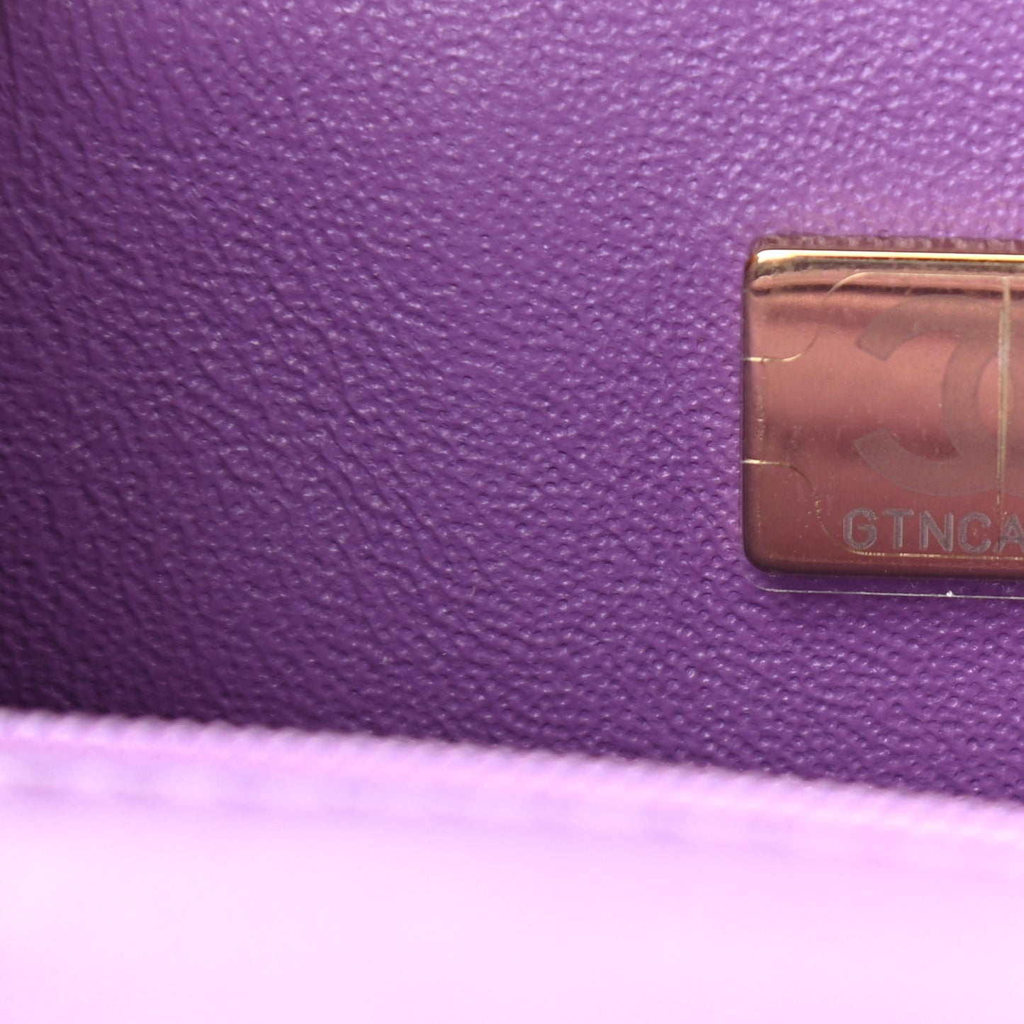 Lambskin Quilted Mini Rectangular Flap Purple
