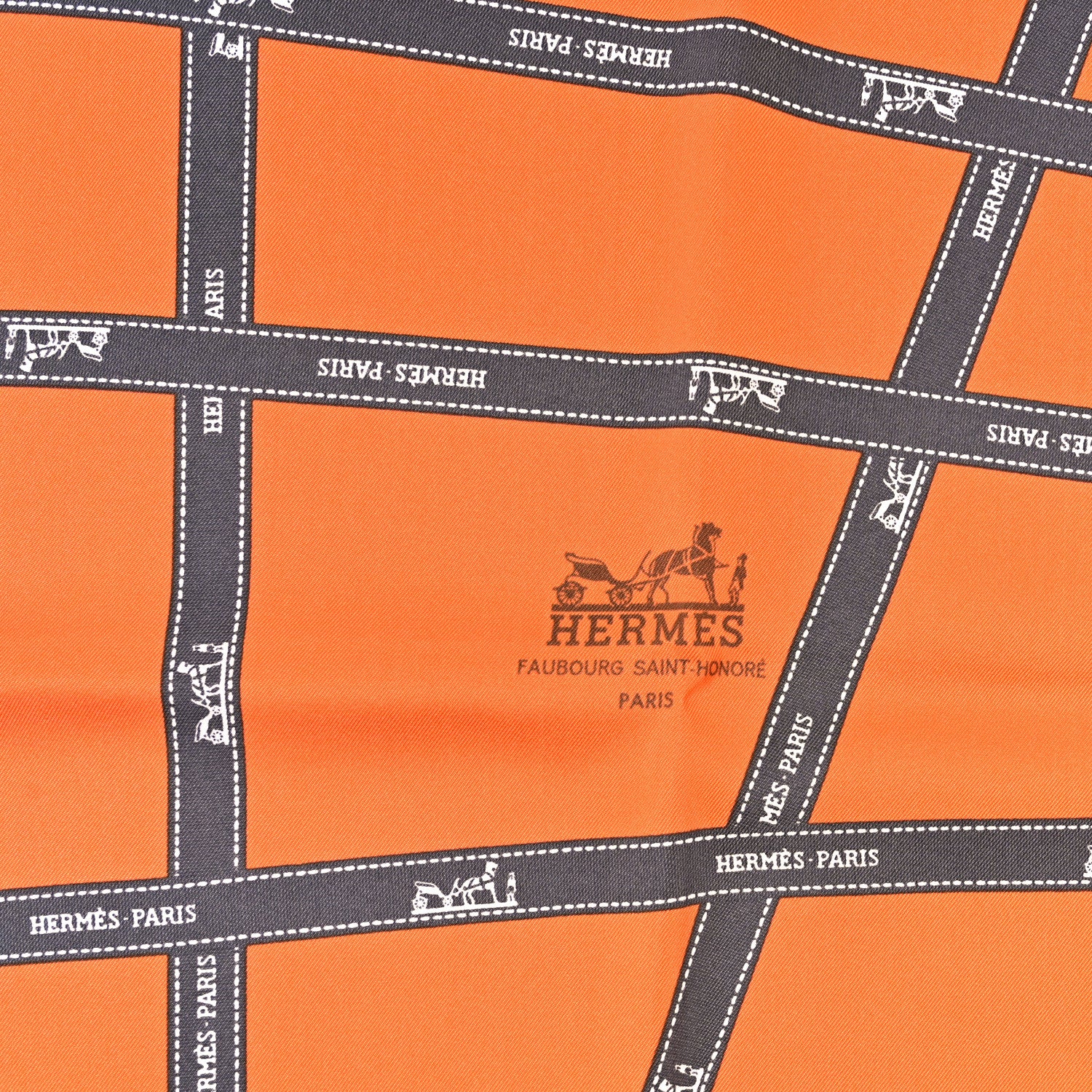 Hermes Silk Bolduc Scarf 90 Orange 2 of 3